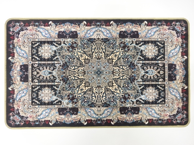 新品　岡重　OKAJIMA　洗える滑り止め付き　玄関マット（ブラック）